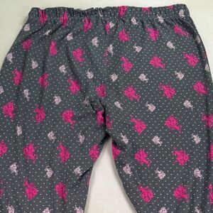 U.S. Polo Assn Pajama Lounge Pants 2X Gray Pink Pony Logo Jogger Stretch EUC